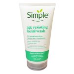 ژل شست و شوی صورت سیمپل مدل age resisting (چای سبز) حجم 150 میلی لیتر